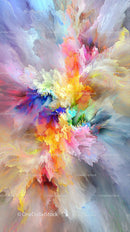 Vibrant Colorful Abstract Explosion with Soft Pastel Tones