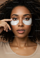 Young Woman Applying Under-Eye Patches for Skin Rejuvenation