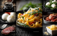Fresh Pasta with Cherry Tomatoes and Arugula Garnished with Parmesan