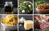 Fresh Pasta with Cheese and Cured Meat on Rustic Wooden Surface