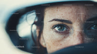 Close-up Portrait of a Woman with Freckles and Green Eyes