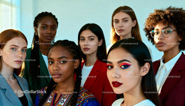 Diverse women posing with confident and stylish looks