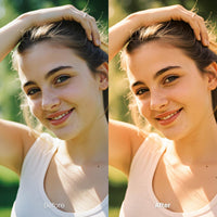 Before and after Sepia Grainy Lightroom preset edit