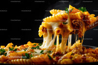 Melted Cheese Pizza with Pepperoni and Fresh Herbs
