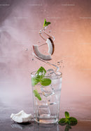Refreshing coconut and mint infused sparkling water