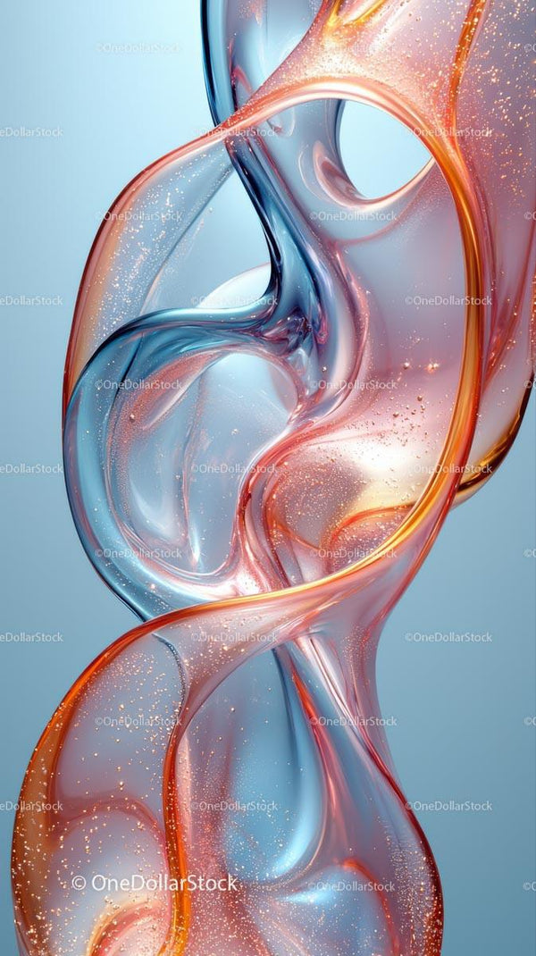 Vivid Abstract Fluid Swirls with Elegant Curves for Design Projects