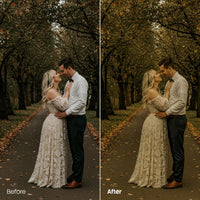 wedding photography edit with Moody Autumn Wedding Lightroom presets
