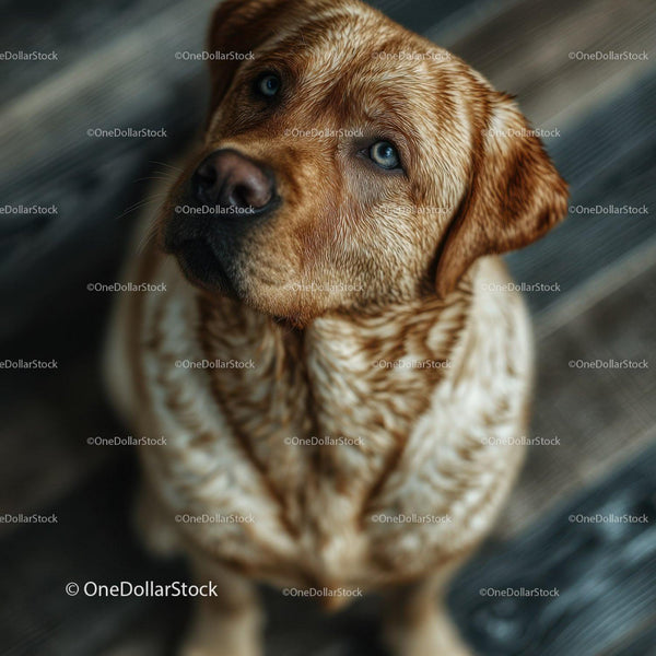 Close-Up of Adorable Brown Puppy with Bright Blue Eyes