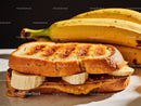 Banana Bread Sandwich with Peanut Butter and Chocolate