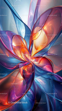 Vibrant Abstract Liquid Art with Dynamic Swirling Shapes