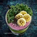 Vibrant Banana and Kiwi Fruit Smoothie with Toppings
