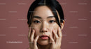 Young Woman Performing Facial Massage for Beautiful Healthy Skin