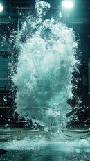Explosive Water Splash with Glass Jars Breaking in Motion