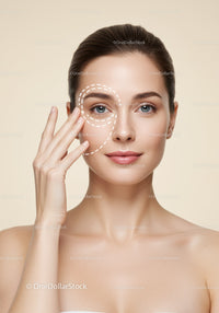Young Woman Receiving Facial Skincare Treatment with Focus on Skin Care