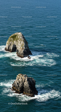 Majestic Sea Rocks and Turquoise Waters in Scenic Coastal Landscape