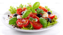 Fresh Tomato and Basil Salad with Black Olives and Mozzarella