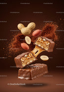 Chocolate Bar with Caramel and Peanuts Explosion