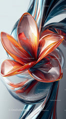 Vivid Abstract Glass Sculpture with Flowing Colors for Modern Interiors