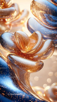 Gold and Blue Metallic Balloons for Luxury Celebration Decor