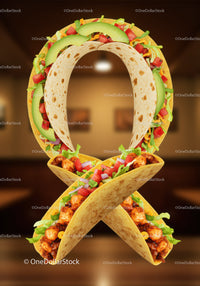 Creative Mexican Taco Ribbon with Fresh Ingredients