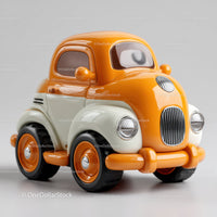 Futuristic Toy Robot with Large Eyes and Bunny Ears for Kids