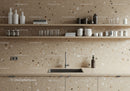 Modern Kitchen with Terrazzo Surfaces and Minimalist Decor