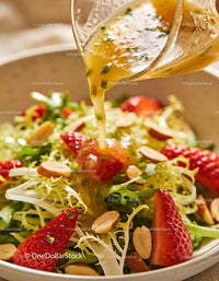 Fresh Strawberry Salad with Almonds and Tangy Dressing