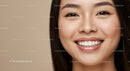 Close up of smiling young woman with flawless skin