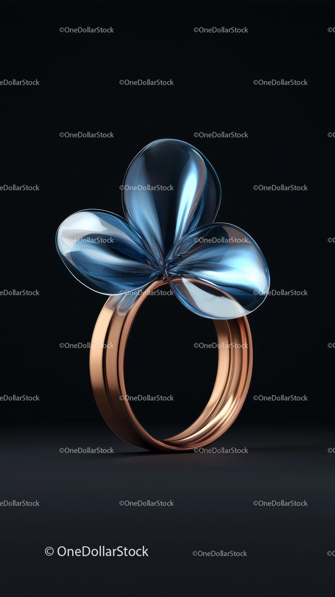 Elegant Butterfly-Shaped Ring in Rose Gold with Silver Finish