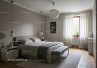 Cozy Modern Bedroom with Minimalist Decor and Natural Light