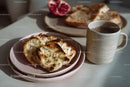 Herb Garlic Toast with Coffee Mug in Cozy Breakfast Scene