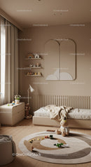 Cozy Modern Baby Bedroom with Neutral Colors and Playful Decor