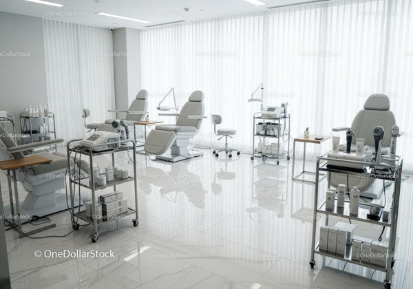 Modern Dental Treatment Room with Dental Chairs and Equipment