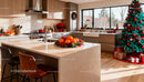Modern Kitchen with Festive Christmas Decorations