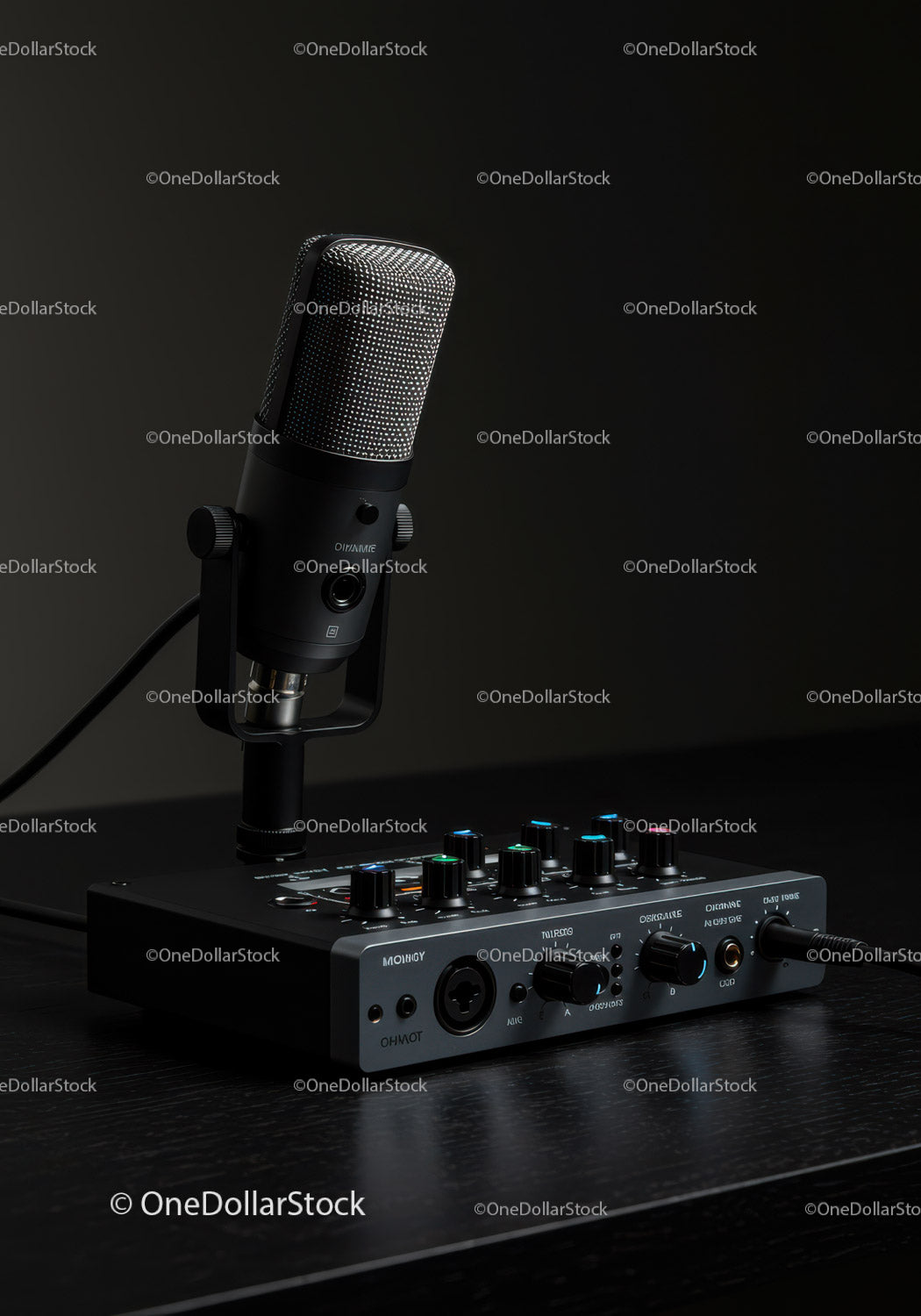 Mikrofon studyjny i interfejs audio do profesjonalnego dźwięku