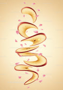 Floating Apple Slices with Soft Pink Petals