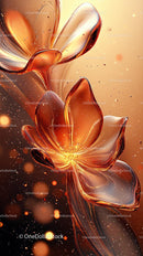 Elegant Metallic Liquid Flow with Gold Accents