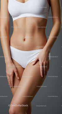 Close-Up of Toned Female Athlete with Defined Abs in Sportswear