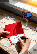 Writing a heartfelt love note by a sunny window