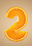 Fresh juicy orange slices with water droplets