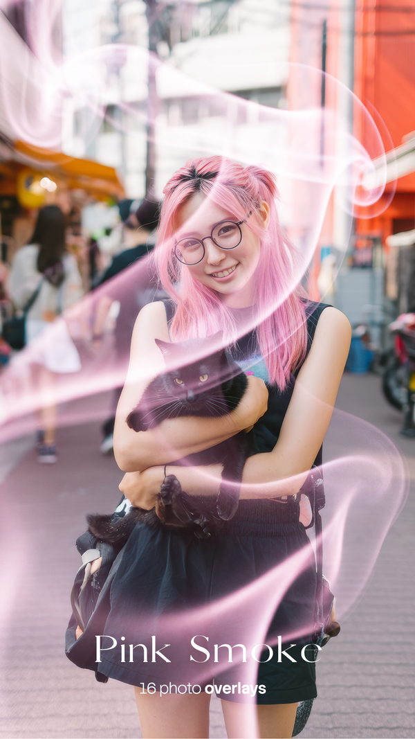 Pink Smoke Overlays (16 JPG files)