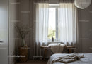 Cozy modern bedroom with soft natural light and decor