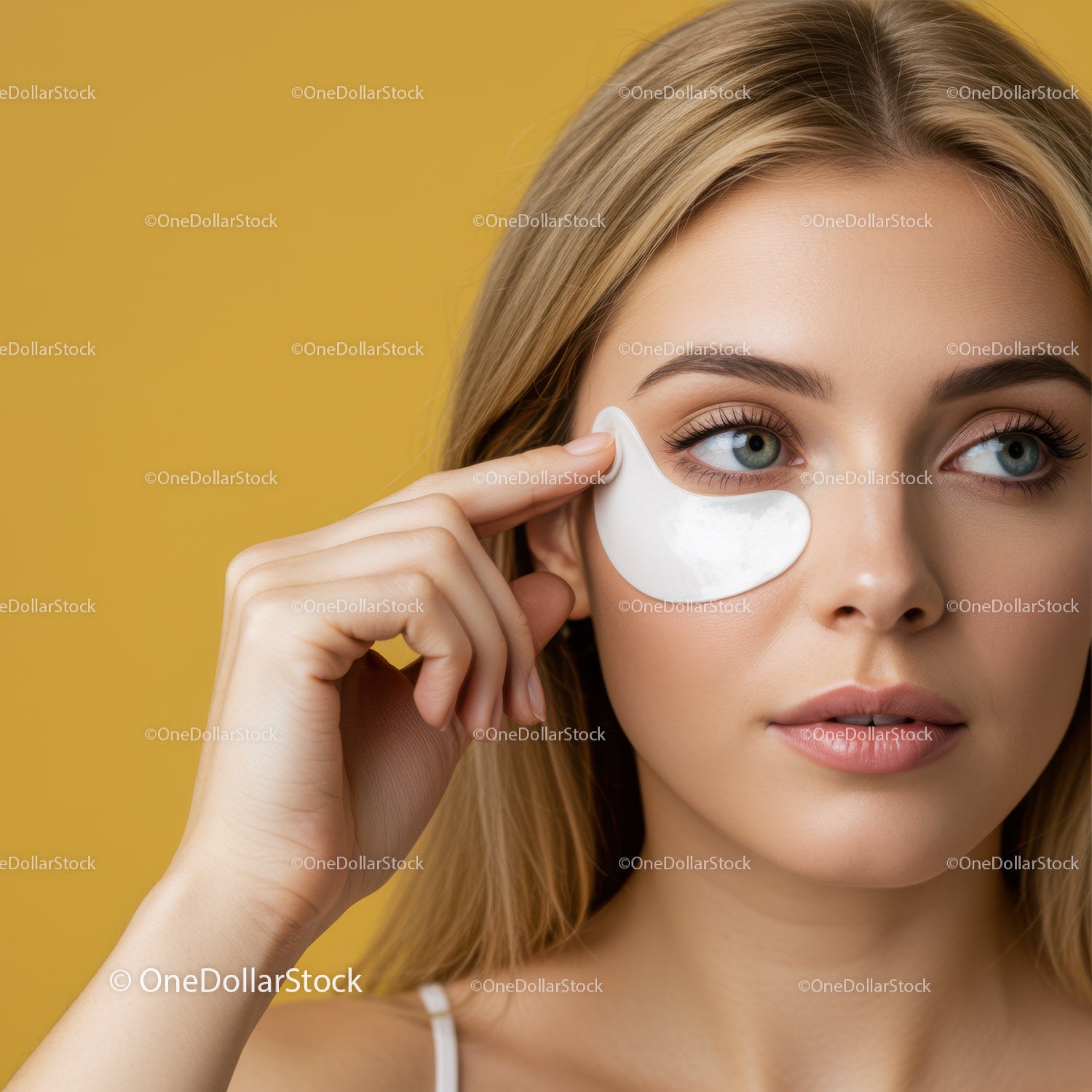 Young Woman Applying Eye Cream for Fresh Skin and Radiance