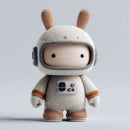 Cute Bunny Eared Robot Toy with Wheels for Kids and Play