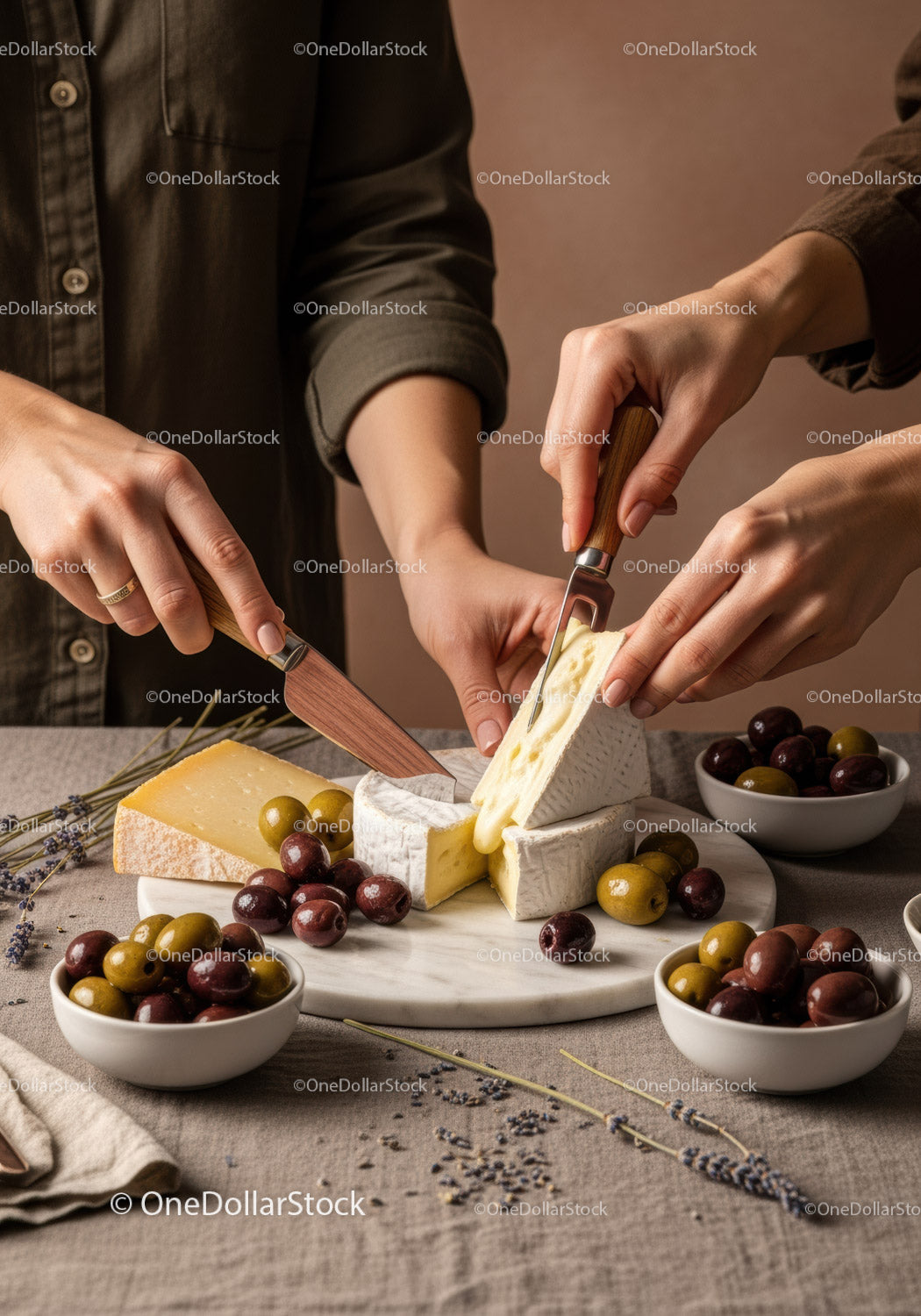 Cheese and Grape Platter with Assorted Cheeses and Fresh Fruits