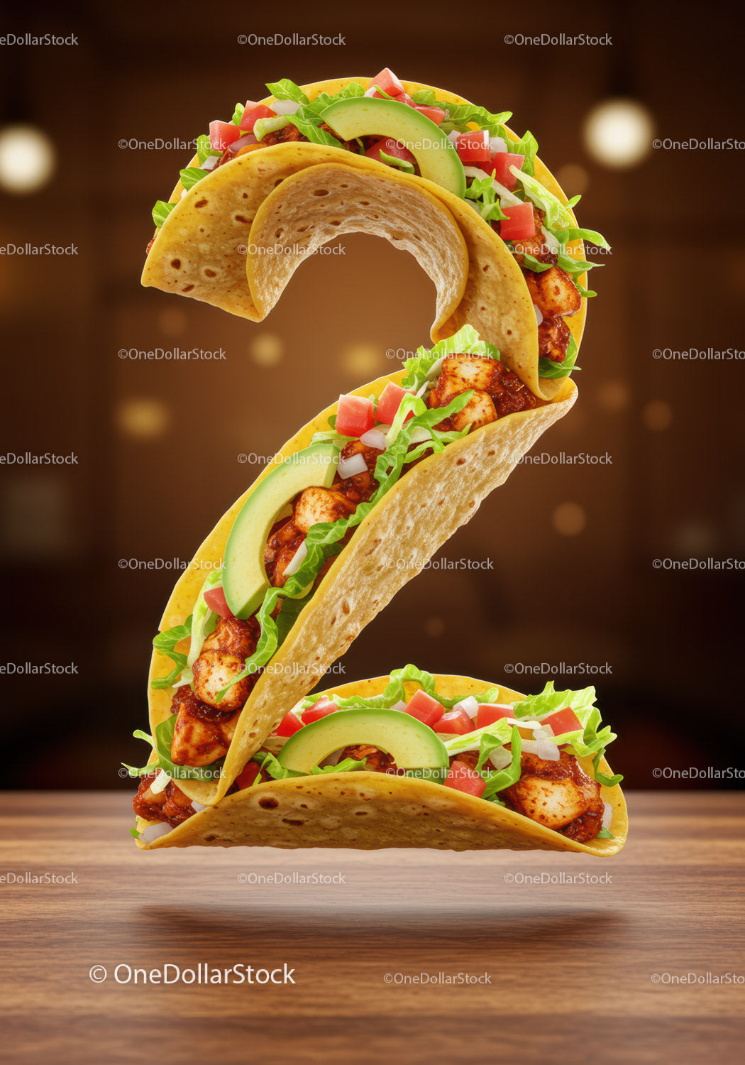 Numer dwa z tacos ze świeżych składników