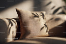 Beige Fabric Cushions on Modern Sofa in Cozy Living Room
