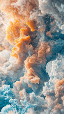 Abstract Colorful Cloudscape with Swirling Textures and Soft Pastels