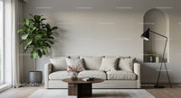 Modern minimalistic living room with neutral tones