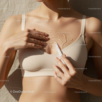 Women Applying Moisturizer on Cleavage for Healthy Skin Beauty